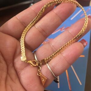 Silvering, forever, gold tone bracelet